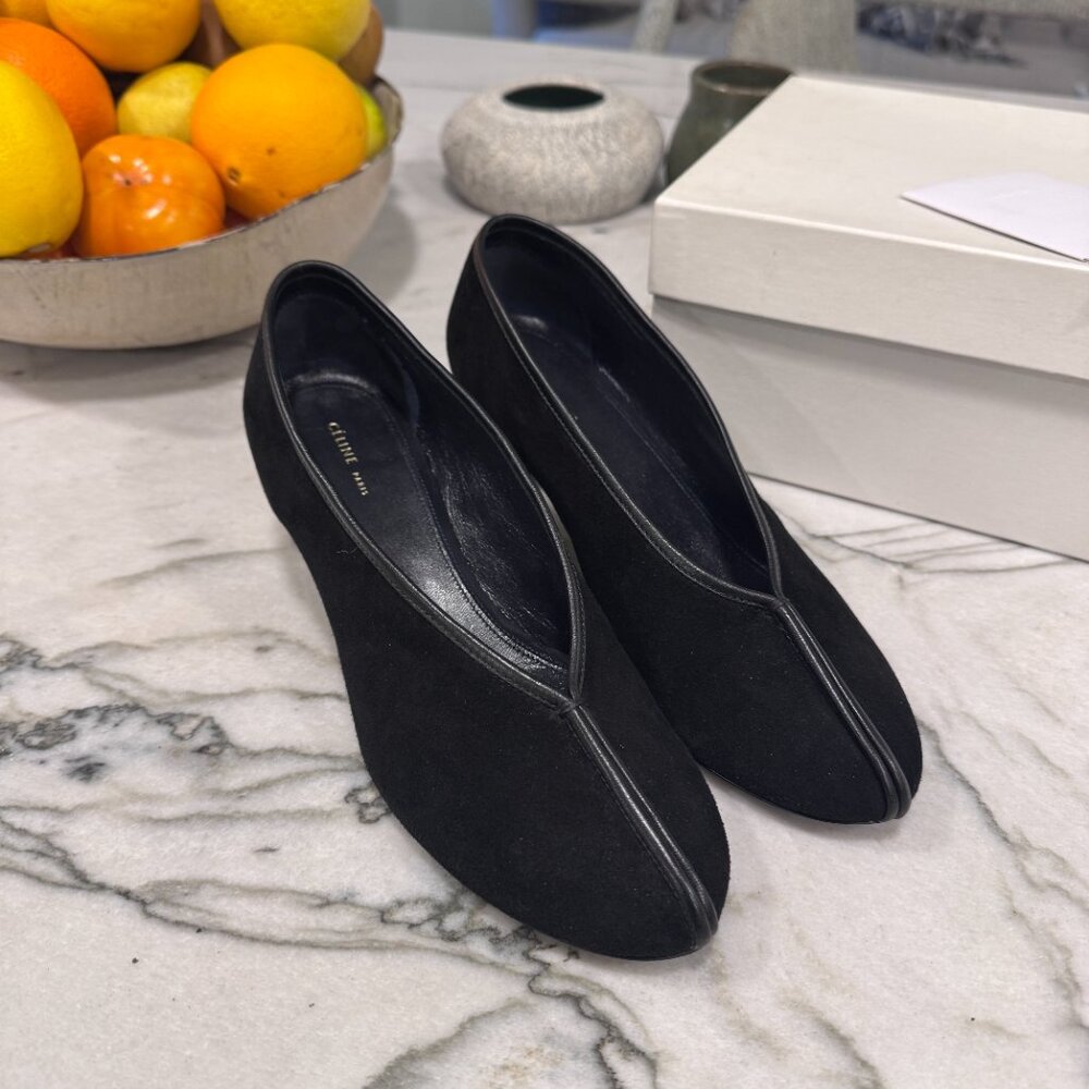 Old CELINE Phoebe Philo Era Black Suede Pumps 36 - Picture 6 of 8